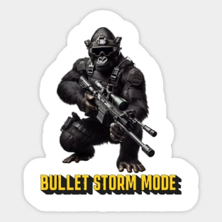 Gorilla Warfare: Bullet Storm Mode Sticker